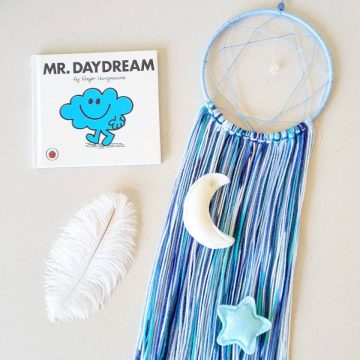 Moon and Star Dream Catcher Blue