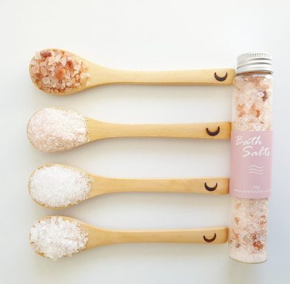 Bath Salts Test Tube and Moon Spoon