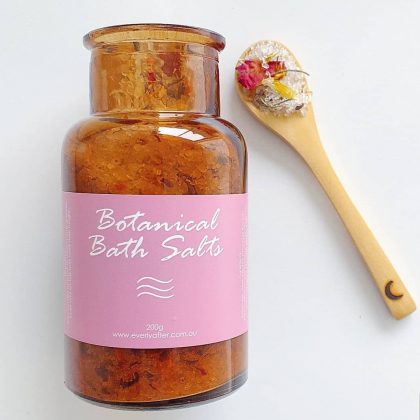 Botanical Bath Salts and Moon Spoon
